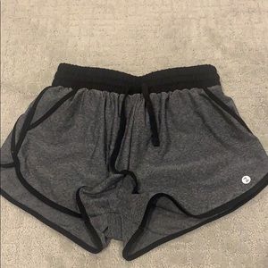 Grey high waisted athletic shorts